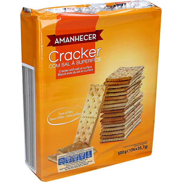 Bolachas Crackers com Sal 500GR - Supermercado - Bolachas