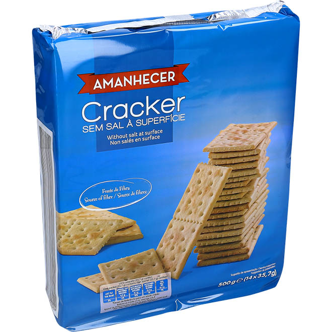 Bolachas Crackers sem Sal 500RGR - Supermercado - Bolachas