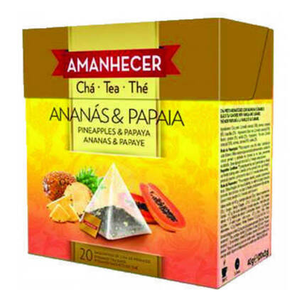 Chá Ananás e Papaia Pirâmides Amanhecer Saquetas (20x2gr) - Supermercado - Mercearia