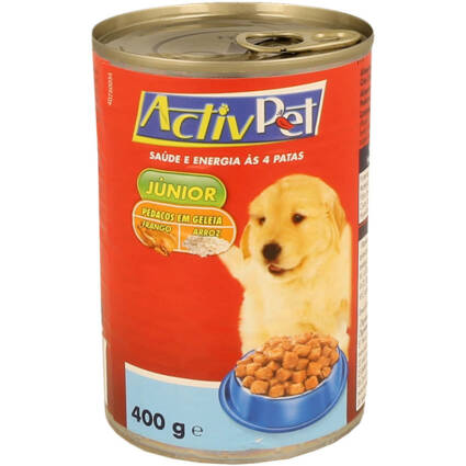 Alimento Húmido Pedaços de Galinha e Arroz em Geleia para Cão júnior - Supermercado - Animais
