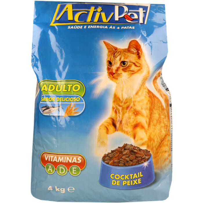 Ração seca de cocktail de peixe para gato - Supermercado - Animais
