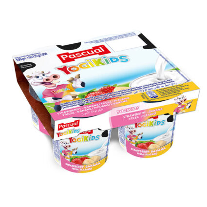 Iogurte Yogikids Banana Morango Pack 4x125gr - Supermercado - Lacticinios