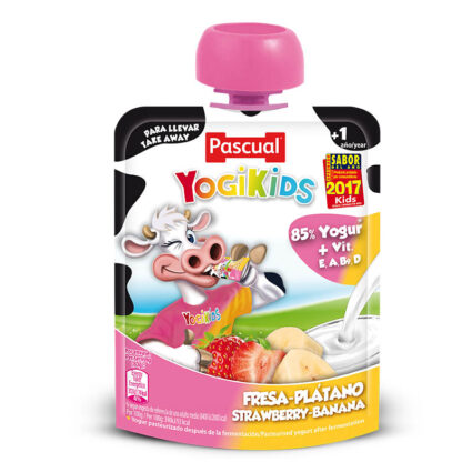 Iogurte Yogikids Bolsa Morango Banana 80gr - Supermercado - Lacticinios