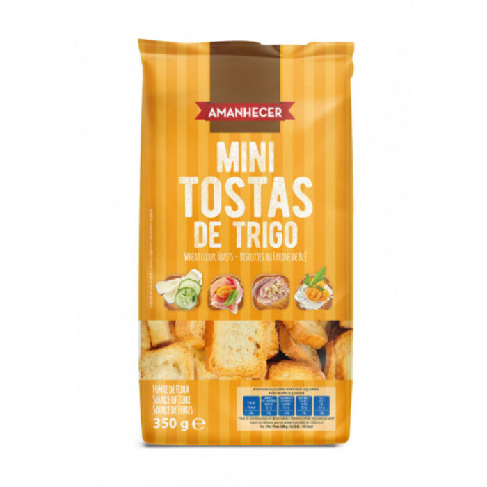 Mini Tostas de Trigo Normal Amanhecer - Supermercado - Bolachas
