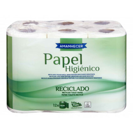 Papel Higiénico Amanhecer Reciclado Folha Dupla 12rolos - Supermercado - Higiene e beleza