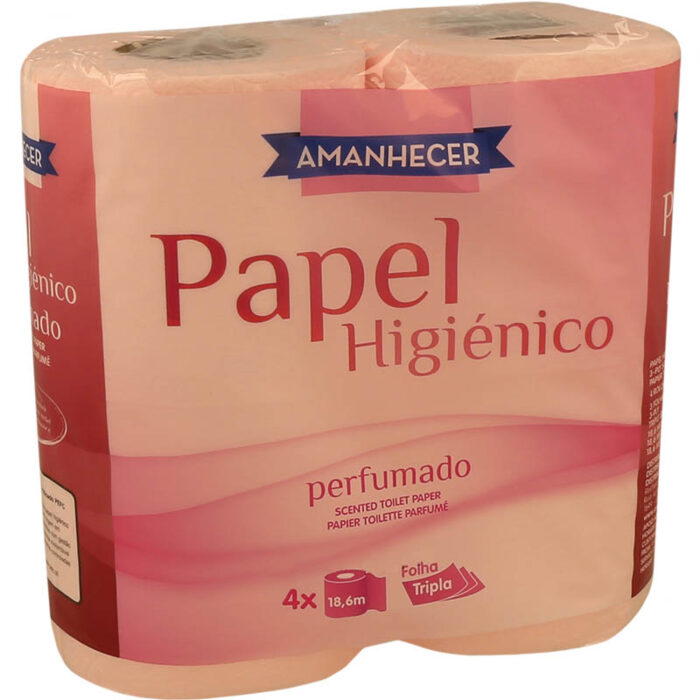 Papel Higiénico Amanhecer Folha Tripla Perfumada 4rolos - Supermercado - Higiene e beleza