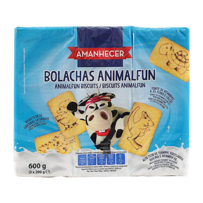 Bolachas Animal Fun Amanhecer (3x200gr) - Supermercado - Bolachas