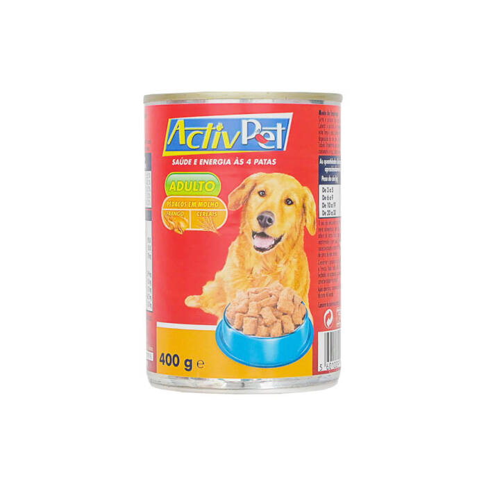 Alimento Húmido Pedaços de Galinha e Cereais em Molho para Cão Adulto - Supermercado - Animais