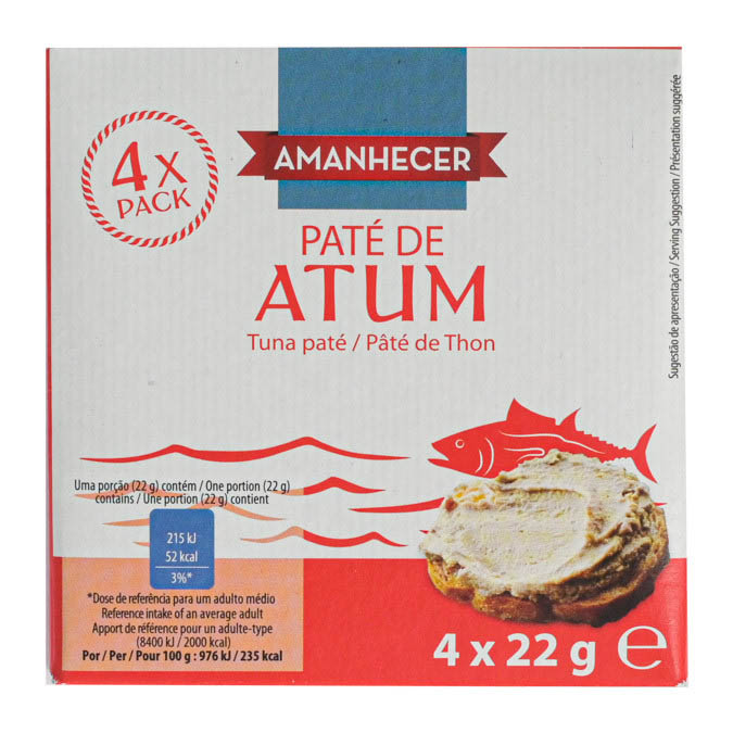 Paté de Atum Amanhecer 4x22gr - Supermercado - Mercearia