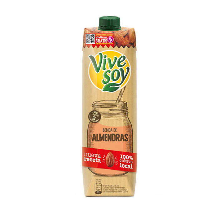 Vivesoy - Bebida de Amendoas sem acucar 1L - Supermercado - Lacticinios