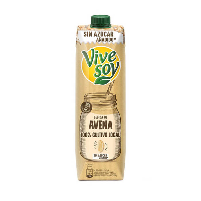Vivesoy - Bebida de Aveia sem acucar 1L - Supermercado - Lacticinios