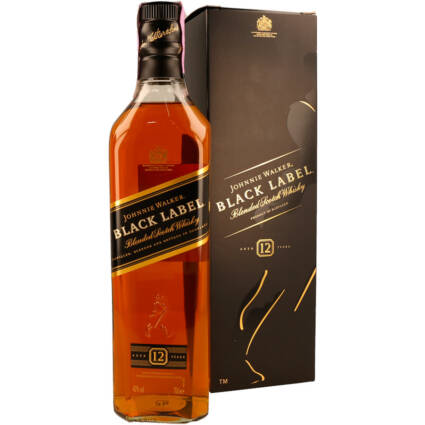Whisky Johnnie Walker black label 12 anos 70cl cx c/12unid - Supermercado - Bebidas