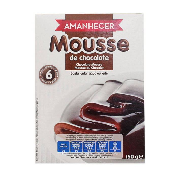 Mousse Amanhecer chocolate 150GRcx c/12 - Supermercado - Mercearia