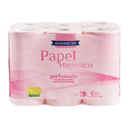 Papel Higiénico Amanhecer Folha Tripla Perfumada 12rolos cx c/9und - Supermercado - Higiene e beleza