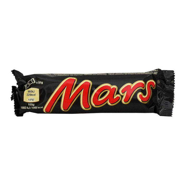Snack de Chocolate Mars 51 G cx c/24unid - Supermercado - Mercearia